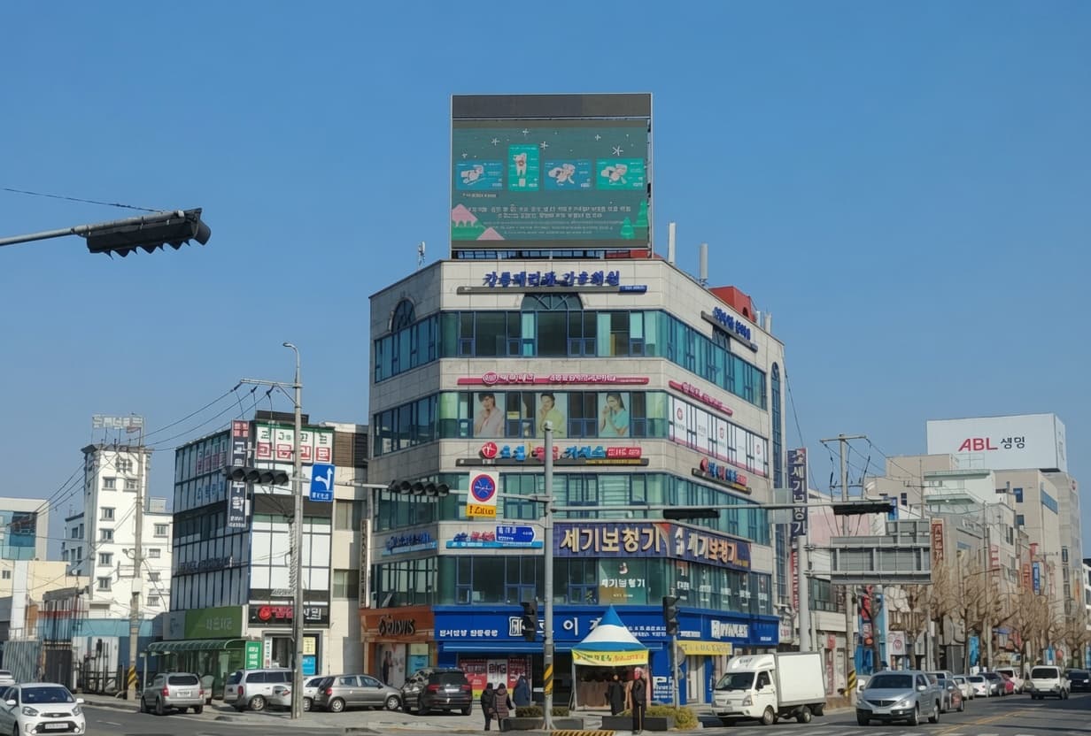 강릉 옥천오거리 전광판 광고