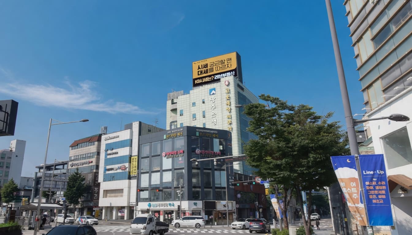 광주 국립아시아문화전당 안산빌딩 전광판 광고