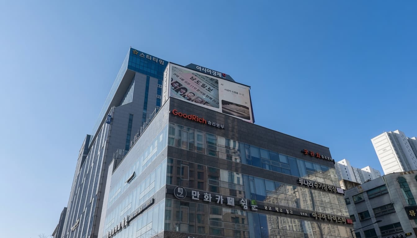 광주 상무지구 아이타워 전광판 광고