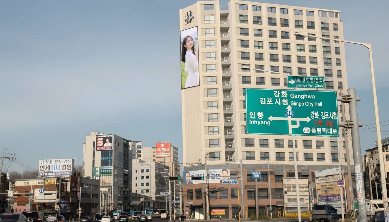 고촌역 김포 헤센 스마트 오피스텔 벽면 광고