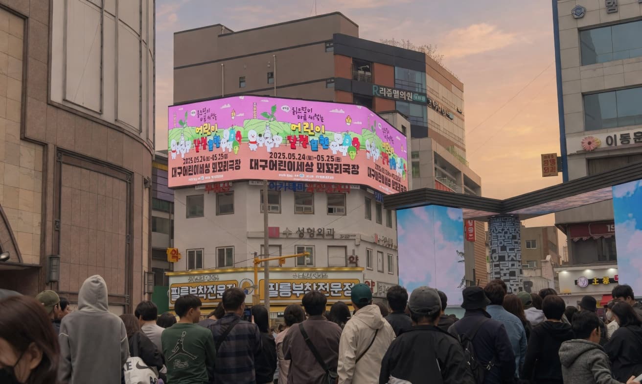 대구 동성로 28아트스퀘어 전광판 광고