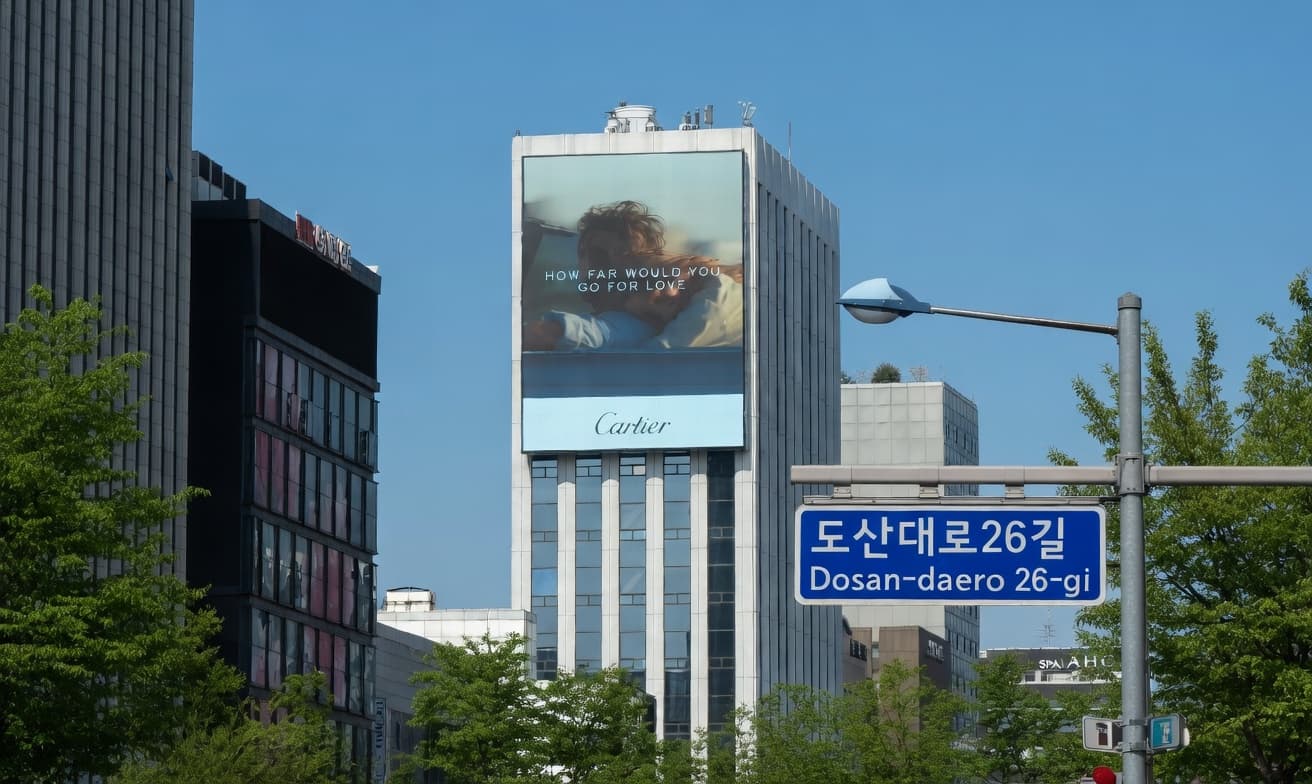 도산대로 강남빌딩 전광판 광고
