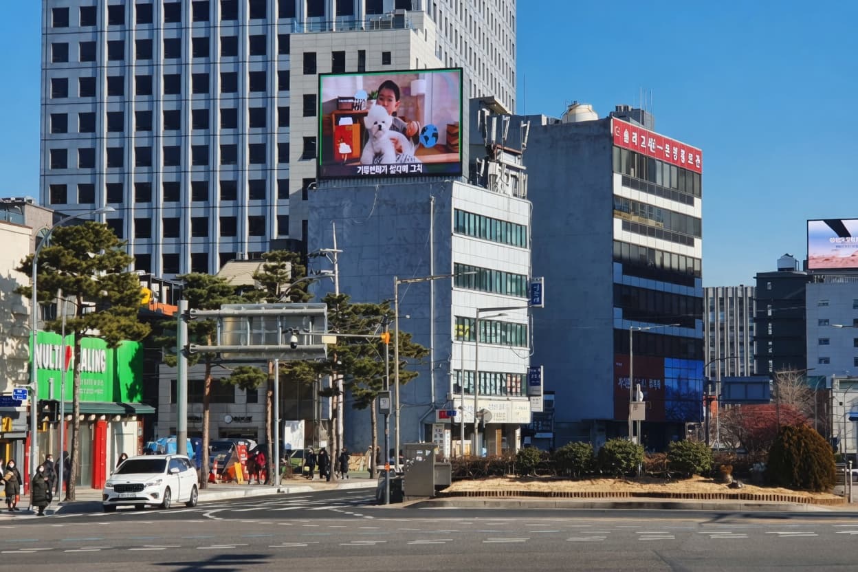 명동 허주회관빌딩 전광판 광고