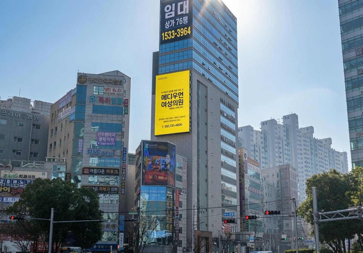 부산 연산역 교차로 엠파크 전광판 광고