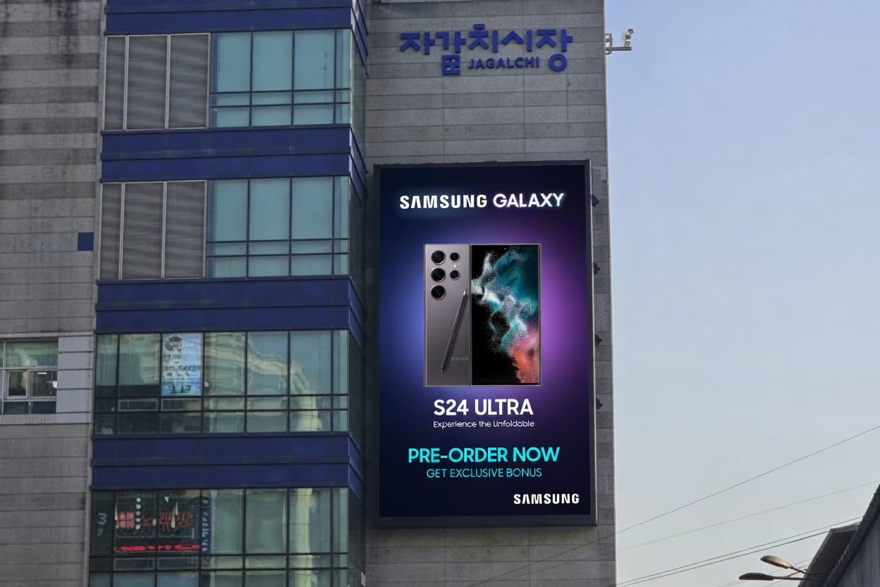 부산 자갈치시장 해안미디어보드 전광판 광고