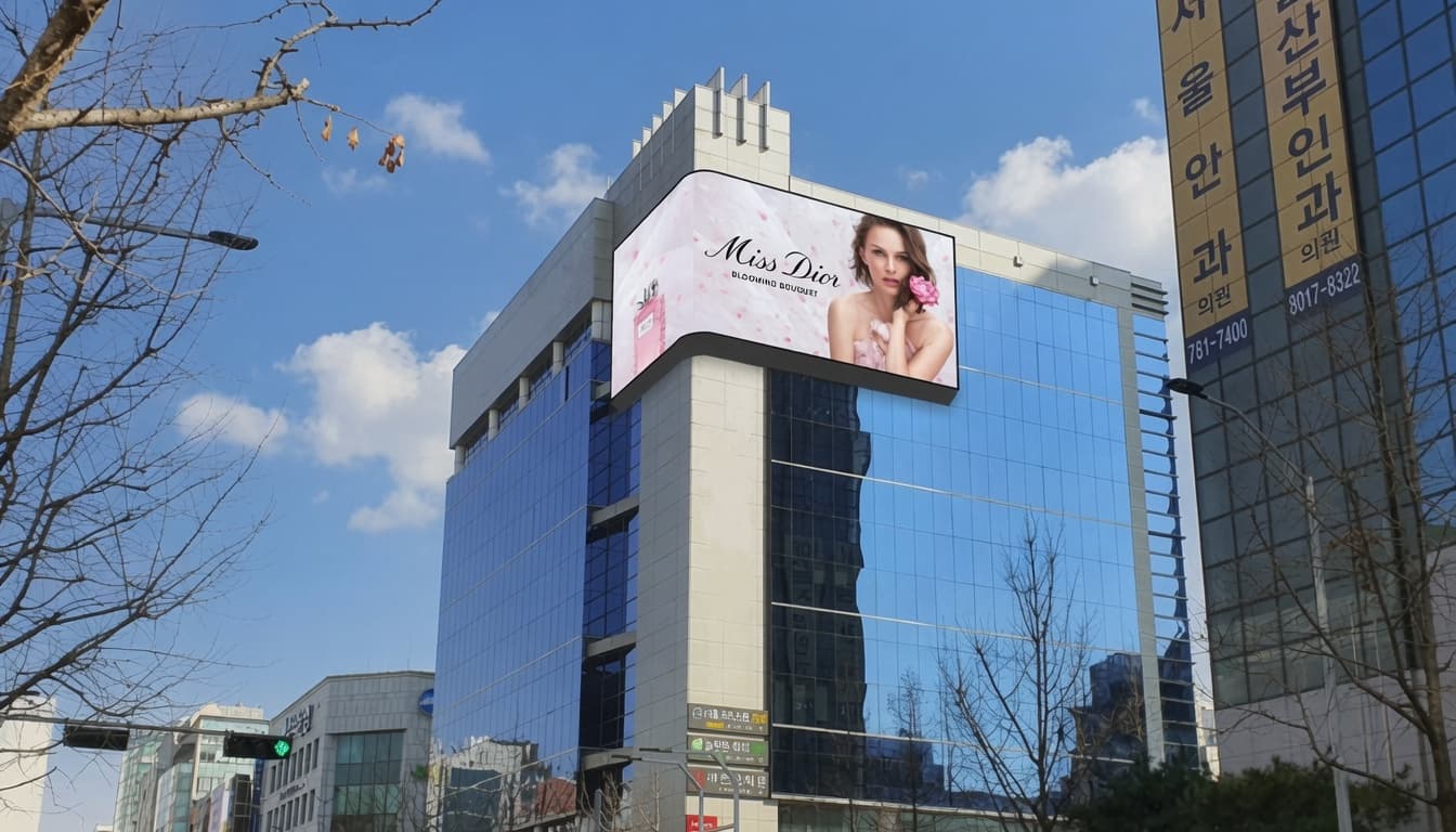 성남 페퍼저축은행 본점 전광판