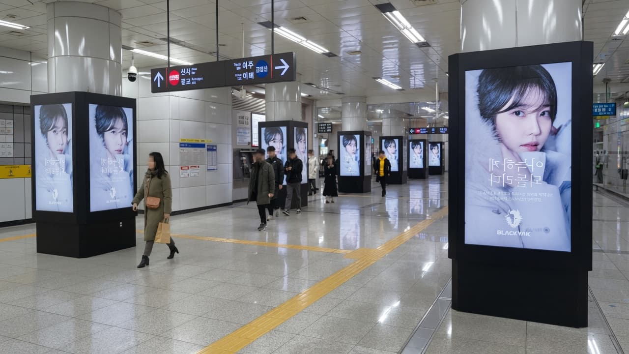 지하철 신분당선 판교역 미디어가든 광고