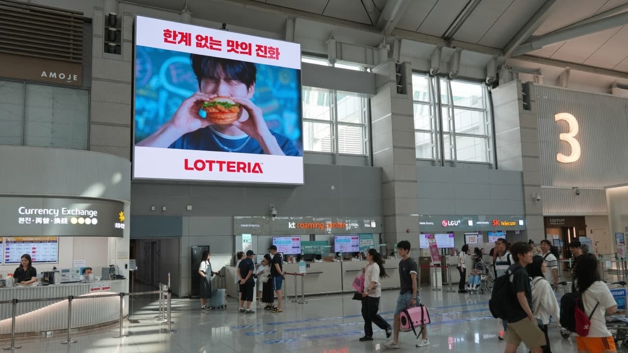 인천국제공항 제1터미널 체크인 스퀘어 광고